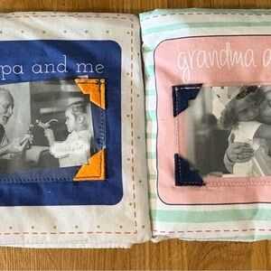Mud Pie Grandpa and Grandma Photo Books - Blue and Pink